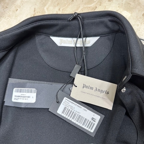 🔥HOST PICK🔥Palm Angels Classic Track Shirt Jacket Black with White Stripes🌸 - Picture 6 of 14
